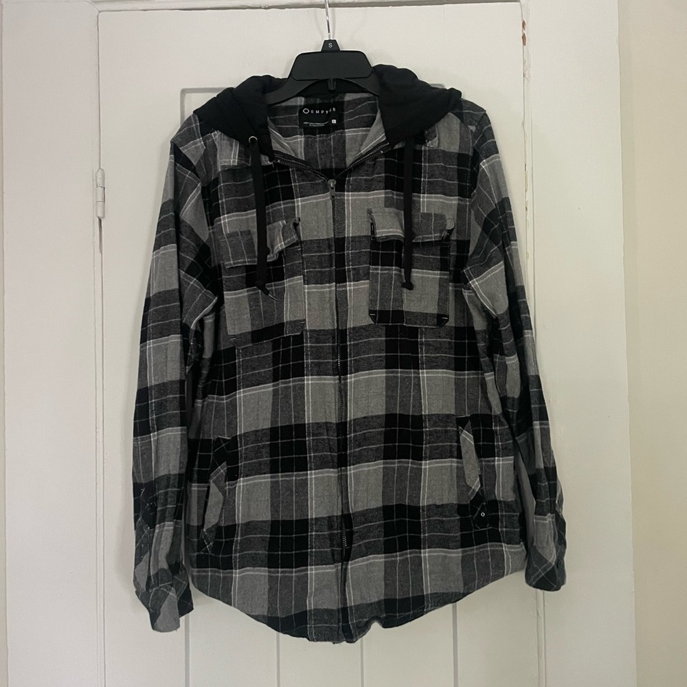 Empyre Zip Up Flannel Hoodie